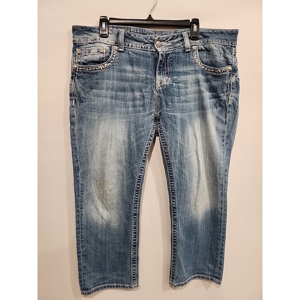 Miss Me Light Blue Distressed Capris